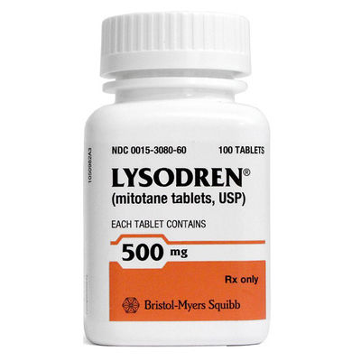 Tlph、BMS Mitotane Lysodren 500mg*100 قرص کارسینوم قشر آدرنال برای سرطان مرحله 1 2 3